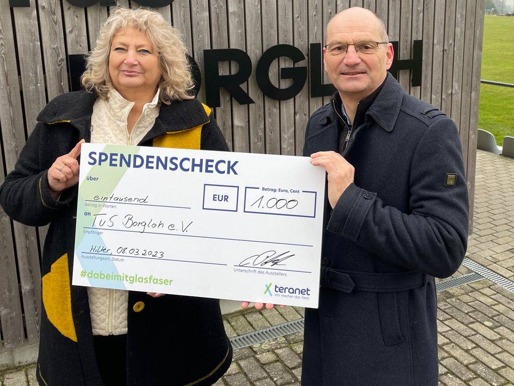 TuS Borgloh knackt Spendenziel - 1000 Euro aus Glasfaser-Aktion